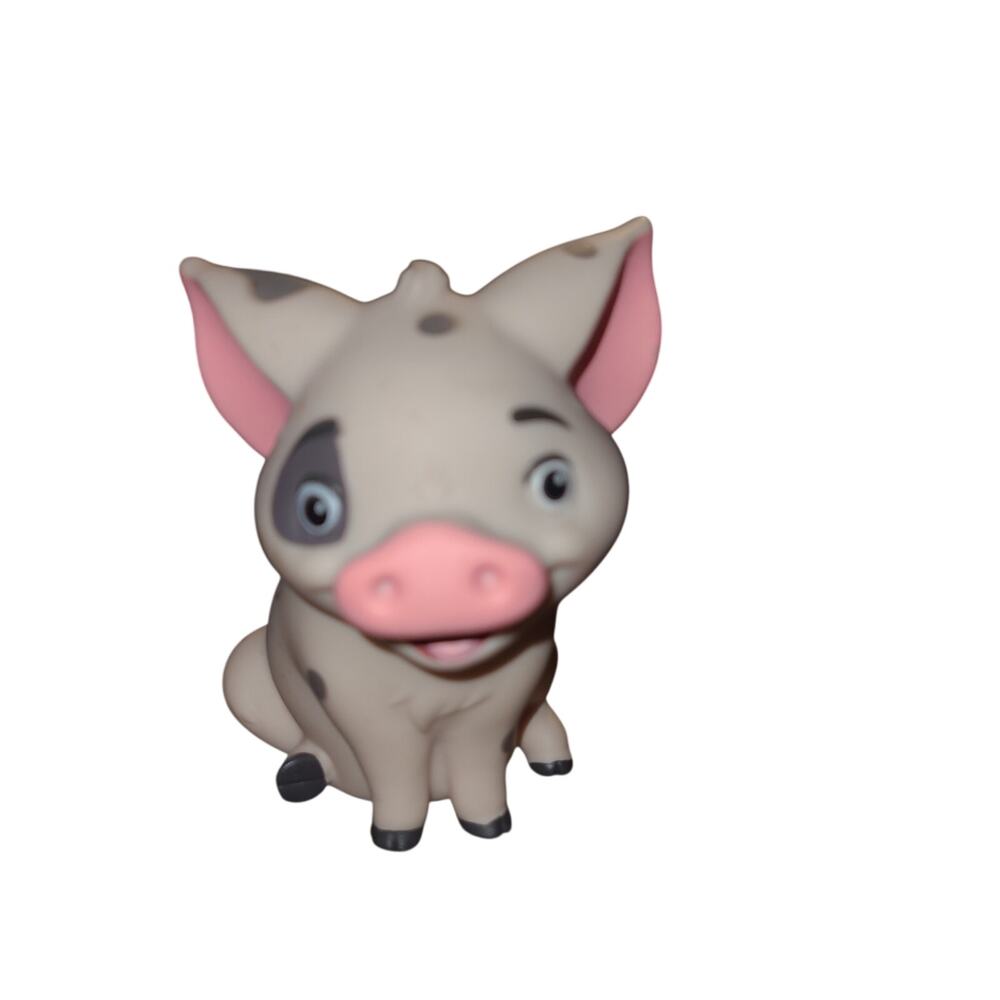 Disney Moana Pua Pig White Spotted 3" Plastic Figure Doll Toy (ToteEE)